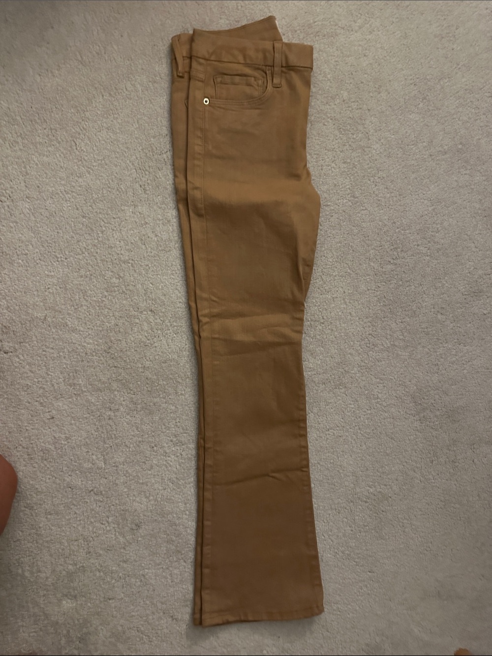 Frame Denim Flare Jeans in Camel Brown